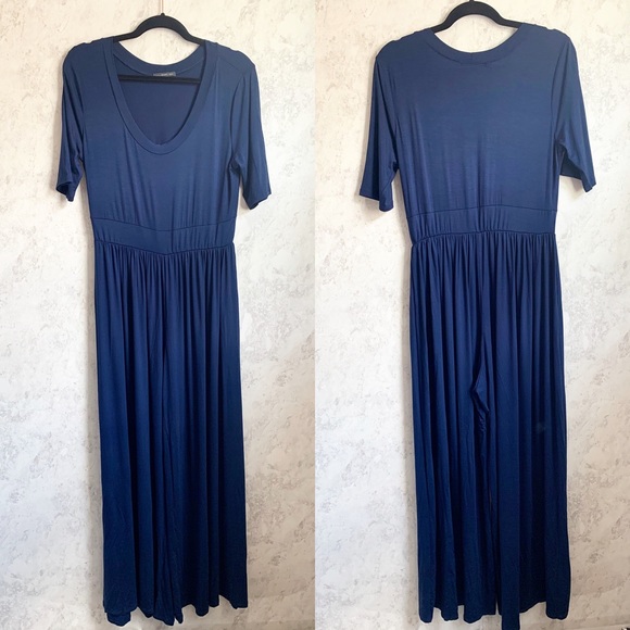 west kei knit wide leg jumpsuit